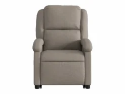 Outlet Sillón eléctrico reclinable elevable de tela gris taupe Sillón Relax
