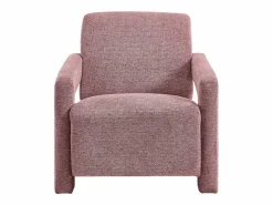 Vente-unique Sillón en tela texturizada terracota ISPARTA