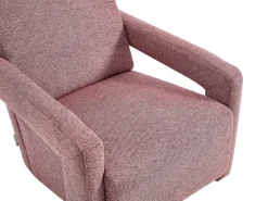 Vente-unique Sillón en tela texturizada terracota ISPARTA