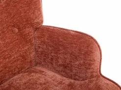 Online Vente-unique Sillón en tela texturizada capitoné VATELY Terracota