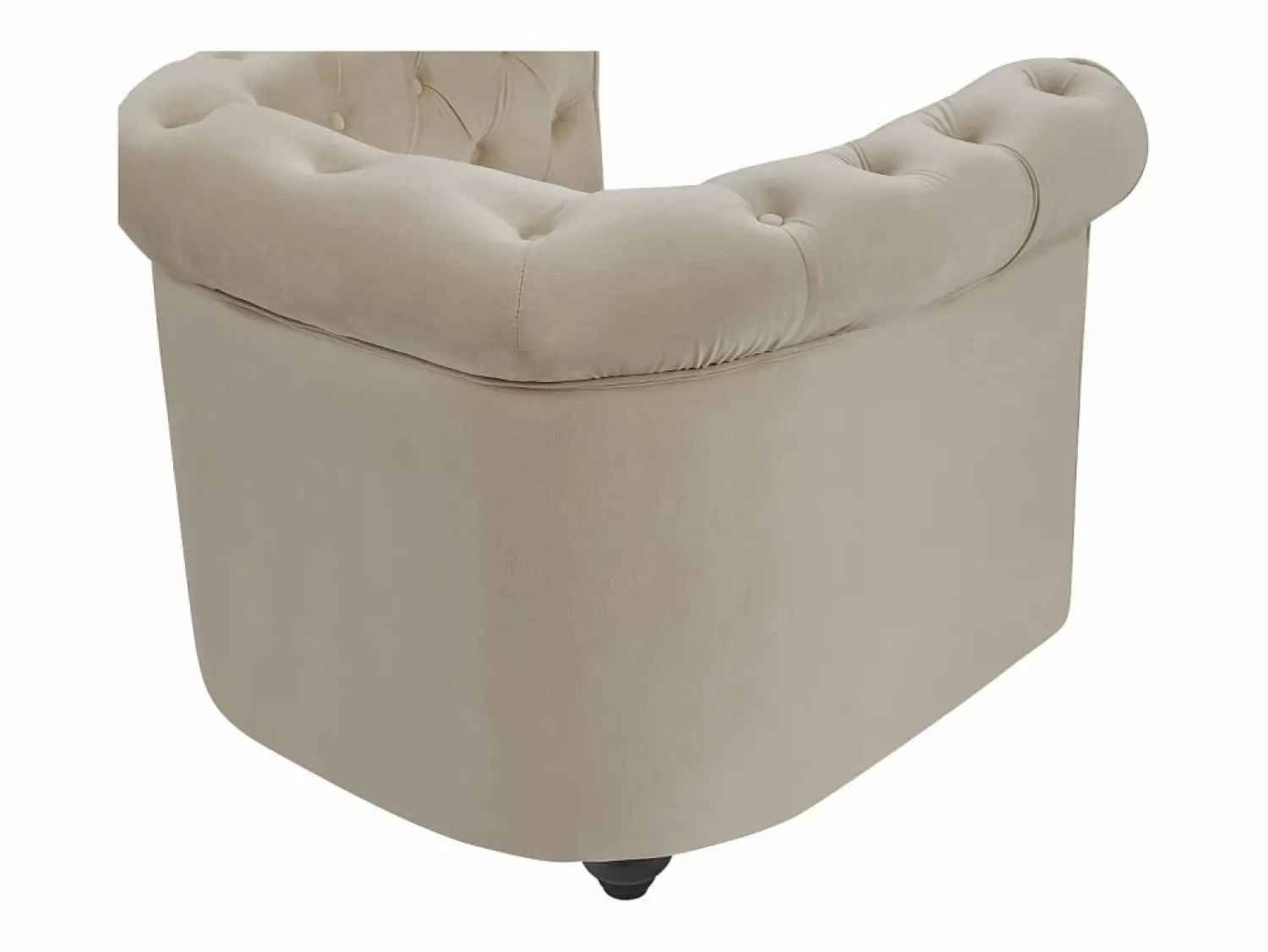 Outlet Vente-unique Sillón fijo de terciopelo color CHESTERFIELD Beige