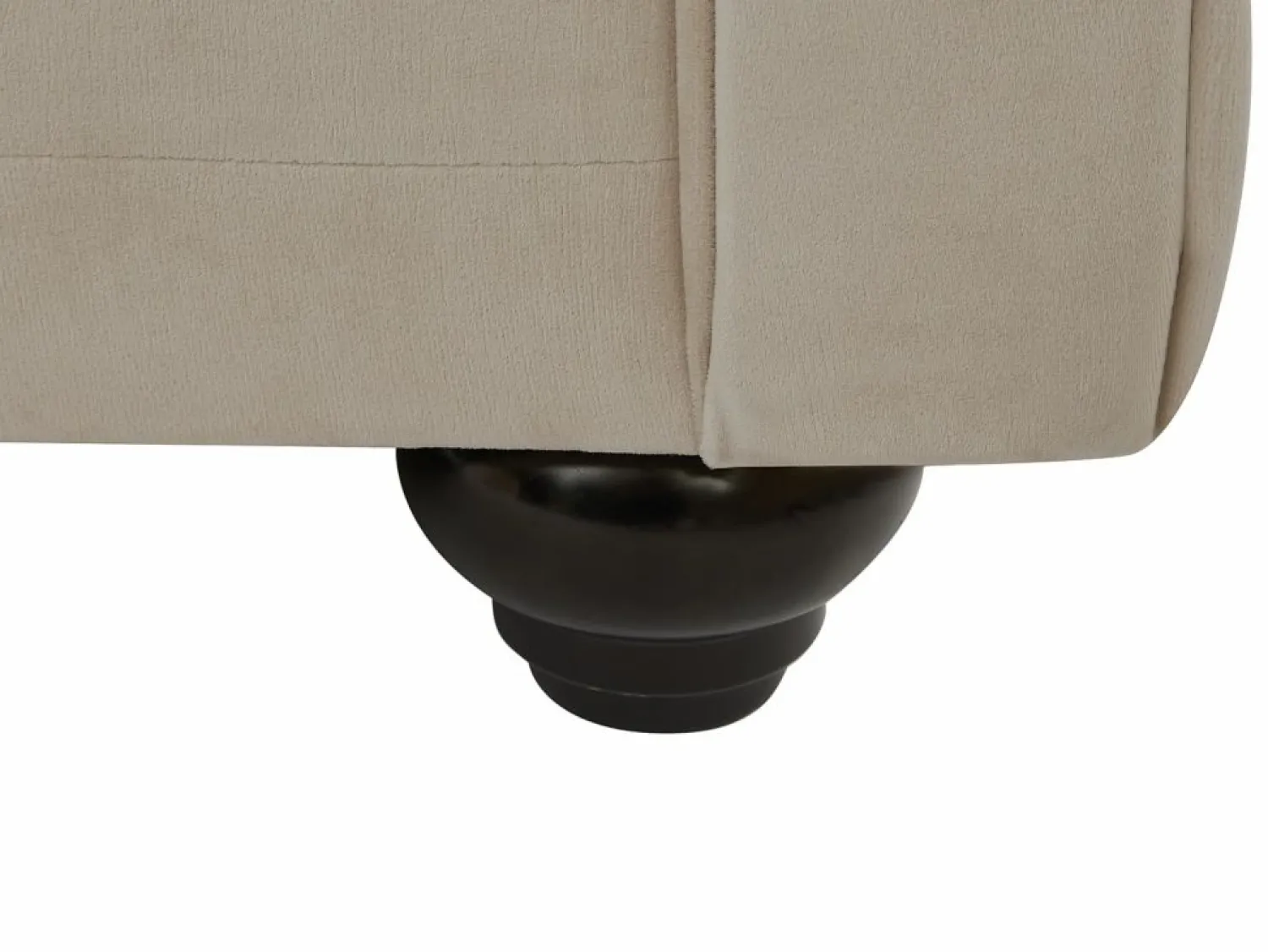 Outlet Vente-unique Sillón fijo de terciopelo color CHESTERFIELD Beige
