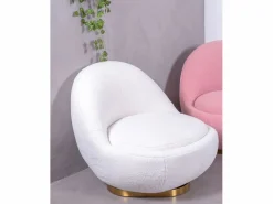 Nest Dream Sillón giratorio de diseño tapizado algodón - Corsica -