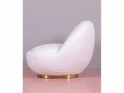 Nest Dream Sillón giratorio de diseño tapizado algodón - Corsica -
