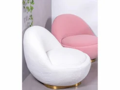 Nest Dream Sillón giratorio de diseño tapizado algodón - Corsica -