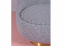 Outlet Sillón giratorio de diseño tapizado algodón - Corsica - Sillón Escandinavo