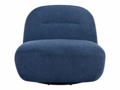 Vente-unique Sillón giratorio de tela texturizada color POZETI