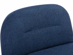 Vente-unique Sillón giratorio de tela texturizada color POZETI