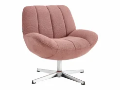 Vente-unique Sillón giratorio de tela texturizada color VOLABO
