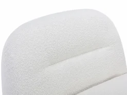 Vente-unique Sillón giratorio en tela bouclé color POZETI
