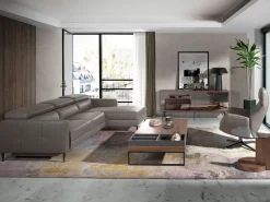 Angel Cerda Sillón giratorio reclinable piel gris oscuro 5092
