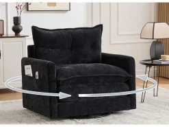 Sillón giratorio XXL (92x74x67 cm) - Rotación 360° - Bolsillo lateral - Capacidad 300 kg