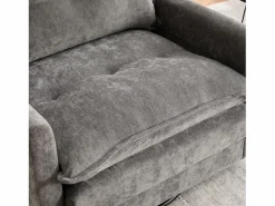 New Sillón giratorio XXL (92x74x67 cm) - Rotación 360° - Bolsillo lateral - Capacidad 300 kg Gris