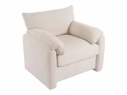 Hot ModernLuxe Sillón individual de chenilla - Beige
