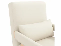 Clearance Sillón individual 64x68,5x93 cm - convertible 3 en 1 - acolchado - lino - beige + natural Sillón Cama