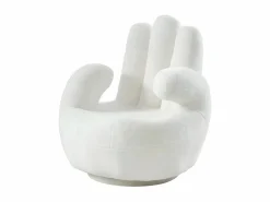 Vente-unique Sillón infantil pivotante con forma de mano CATCHY de piel sintética - 3 colores