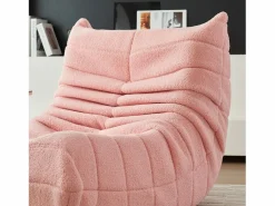 Outlet Sillón Lazy con respaldo, sillón puf grande para adultos, sofá individual Lazy, sofá de suelo, dormitorio (rosa) Sofá Vintage