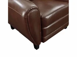 Outlet Rendez-Vous Déco Sillón marrón de cuero recubierto - Club Marru00f3n