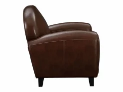 Outlet Rendez-Vous Déco Sillón marrón de cuero recubierto - Club Marru00f3n