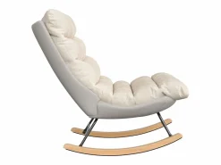 Sillón Mecedor Tapizado con Respaldo Regulable para Salón - Dormitorio, Balcón - 83 x 72 x 93 cm