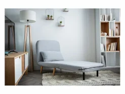 Sale Miliboo Sillón nórdico convertible tejido petróleo AMIKO Azul