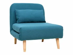 Sale Miliboo Sillón nórdico convertible tejido petróleo AMIKO Azul