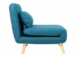 Sale Miliboo Sillón nórdico convertible tejido petróleo AMIKO Azul