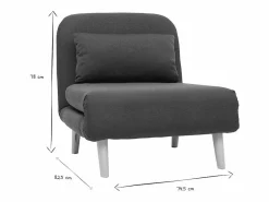 New Sillón nórdico convertible tejido oscuro AMIKO Sillón Cama