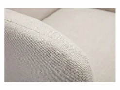 Miliboo Sillón nórdico de tejido efecto aterciopelado texturizado y madera ISKO