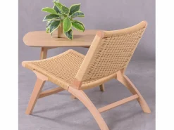 Nest Dream Sillón nórdico en madera de haya y cuerda ecológica - Liam - Haya natural
