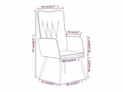 Clicnbuy Sillón orejero de cuero auténtico canela