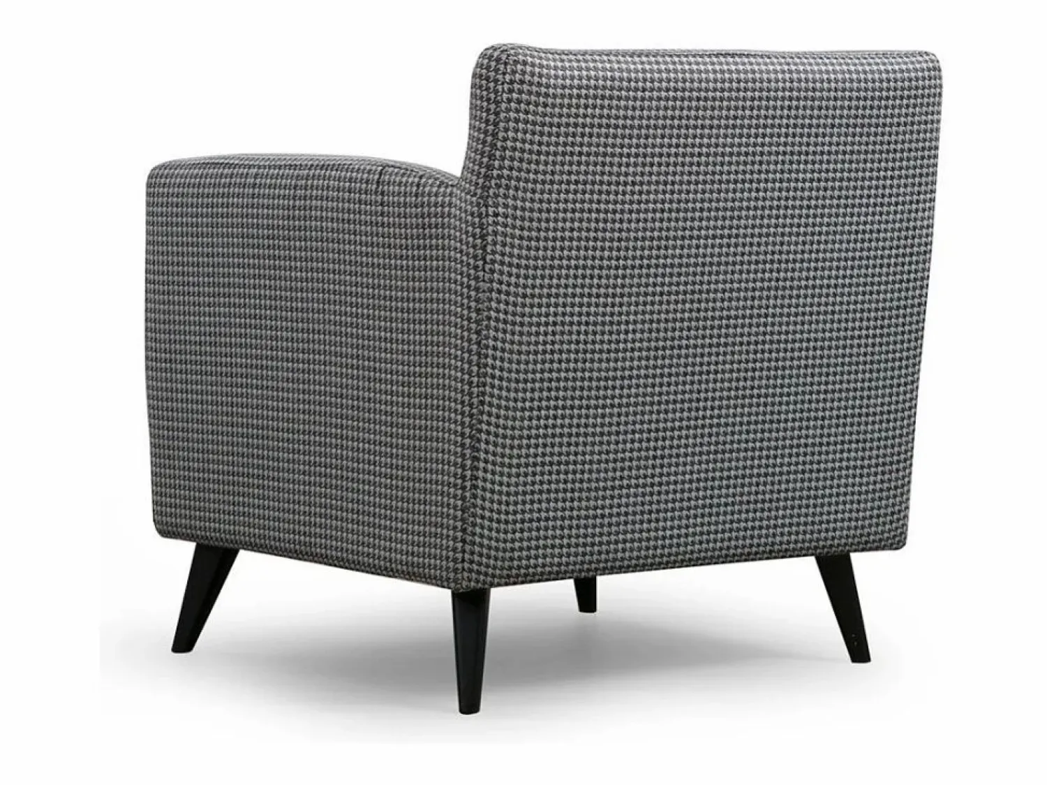 Discount Sillón orejero elegante, blanco y negro, 82 x 75 x 83 cm | Estructura de madera de haya y aglomerado, 100 % poliéster, cojines portátiles | Sillón Escandinavo