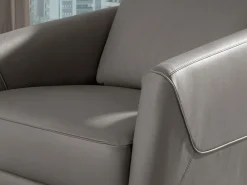 Best Angel Cerda Sillón piel gris oscuro 5134 Beige