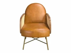 Angel Cerda Sillón piel marrón 5162 Marru00f3n