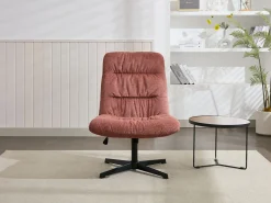 Clearance Sillón pivotante de tela jaspeado color SELENDO Sillón