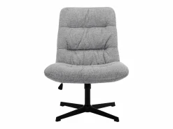 Vente-unique Sillón pivotante de tela jaspeado color SELENDO Gris