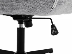 Vente-unique Sillón pivotante de tela jaspeado color SELENDO Gris