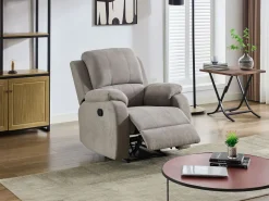 Vente-unique Sillón reclinable de microfibra color BRODY