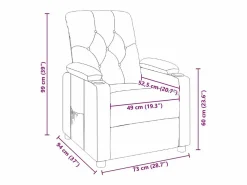 Sale Sillón reclinable de tela oscuro Sillón Relax