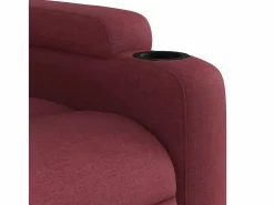 vidaxl Sillón reclinable de tela tinto
