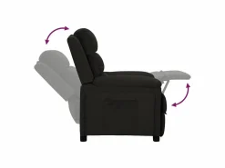 Sale vidaxl Sillón reclinable de tela Negro