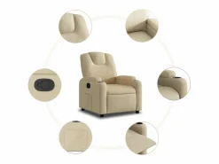 Outlet Sillón reclinable de tela Sillón Relax