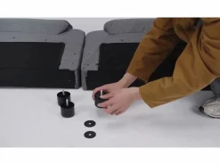 Clearance vidaxl Sillón reclinable de tela marrón oscuro Marru00f3n