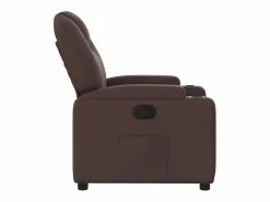 Clearance vidaxl Sillón reclinable de tela marrón oscuro Marru00f3n