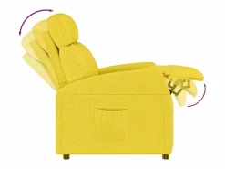 Sale vidaxl Sillón reclinable de tela amarillo claro Rojo