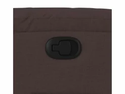 vidaxl Sillón reclinable de tela marrón oscuro