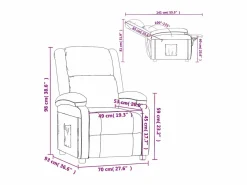 Sale Sillón reclinable de terciopelo Sillón Cama