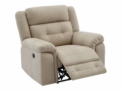 Best Vente-unique Sillón reclinable eléctrico de microfibra ORTIANO Beige