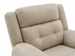 Best Vente-unique Sillón reclinable eléctrico de microfibra ORTIANO Beige
