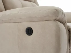 Best Vente-unique Sillón reclinable eléctrico de microfibra ORTIANO Beige